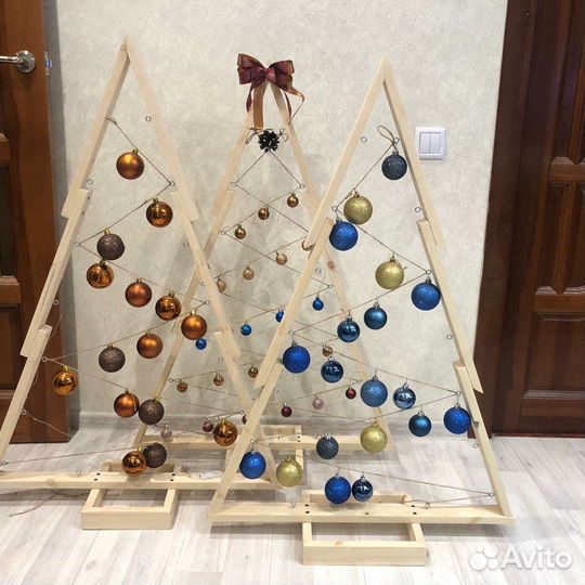 Елка новогодняя деревянная лофт