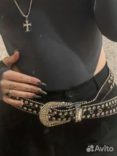 Ремень со стразами y2k