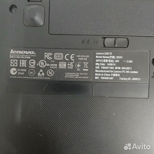 Ноутбук lenovo g50 70