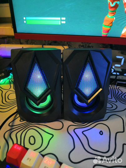 Колонки для пк с подсветкой(Новые)