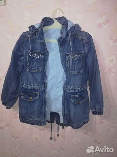 Джинсовая парка для девочки