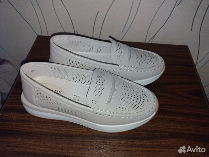 Мокасины женские 39 размер натуральная кожа