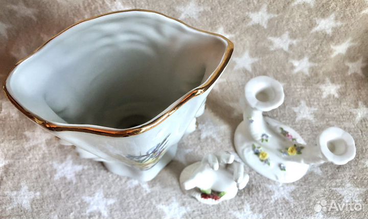 Фарфор Limoges Coalport ваза статуэтка подсвечник