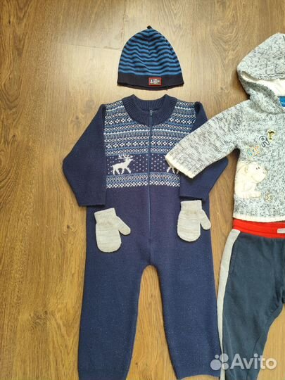 Пакет тёплых вещей на мальчика 80,86,92