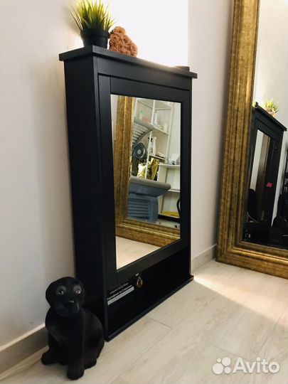 Навесной шкаф, с полками и зеркалом Икея