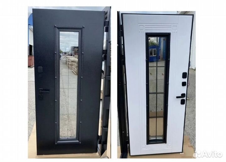 Дверь вхoдная «Английская решётка» Чёрная шагрень