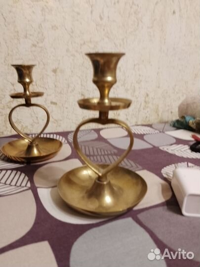 Подсвечник латунь СССР