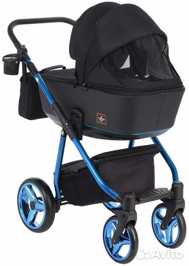 Коляска adamex на блестящей раме