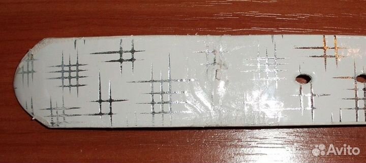 Ремень белый кожзам ширина 3.5 см длина 99 см