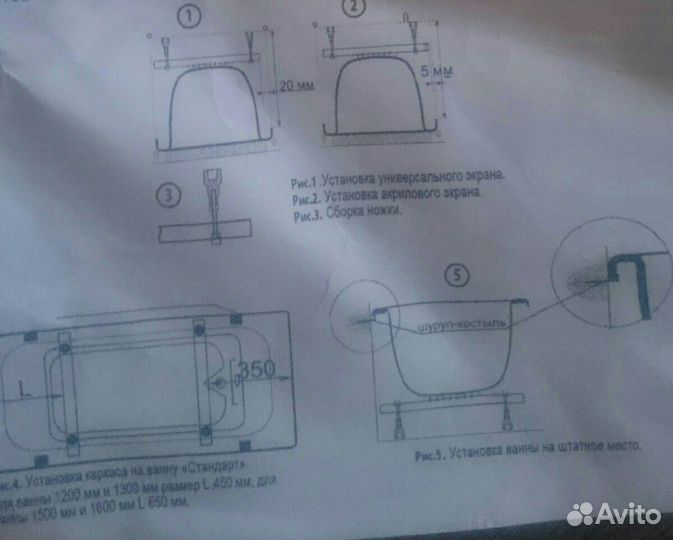 Ножки под ванну