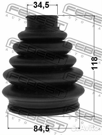 Пыльник шрус наружный комплект 84.5x118x34.5