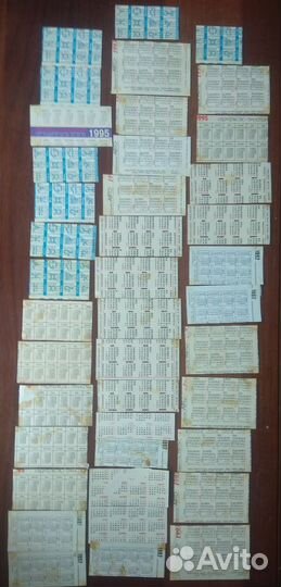 Календарики автомобили 90-2000гг