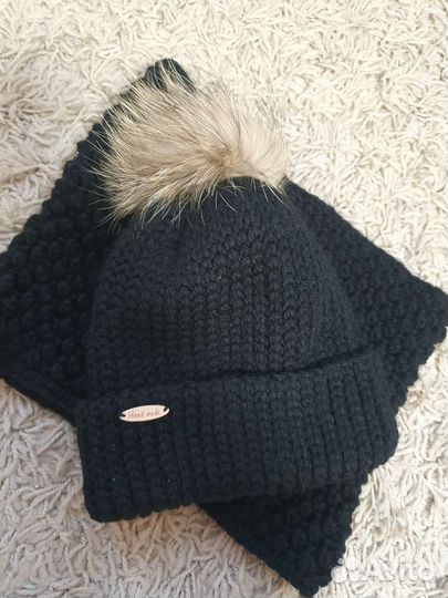 Комплект шапка и снуд зимний