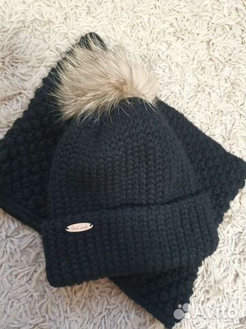 Комплект шапка и снуд зимний