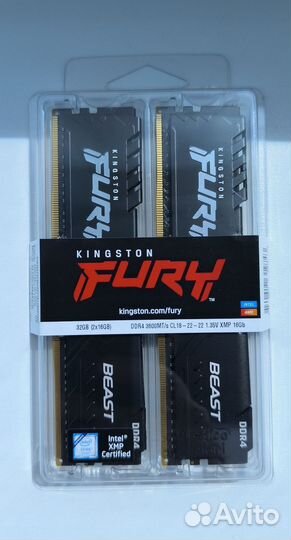 Оперативная память Kingston KF436C18BBK2/32 32 гб