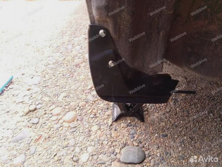 Брызговики передние Mitsubishi Lancer X 10 шагрень