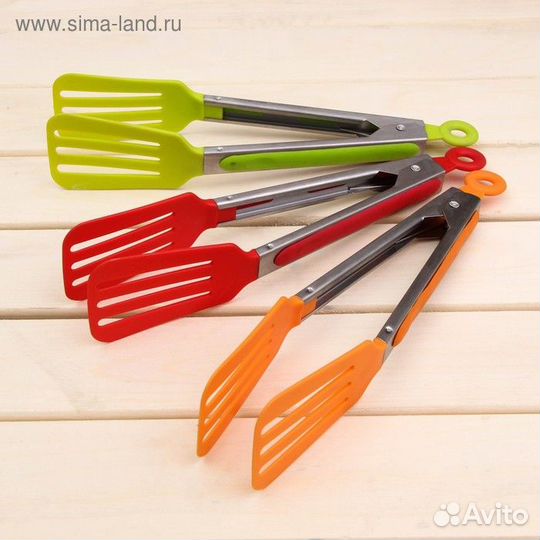 Щипцы для рыбы Доляна «Лопатка», 25 см, цвет микс