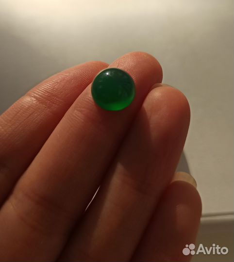 Кабошоны Зелёный агат 10мм