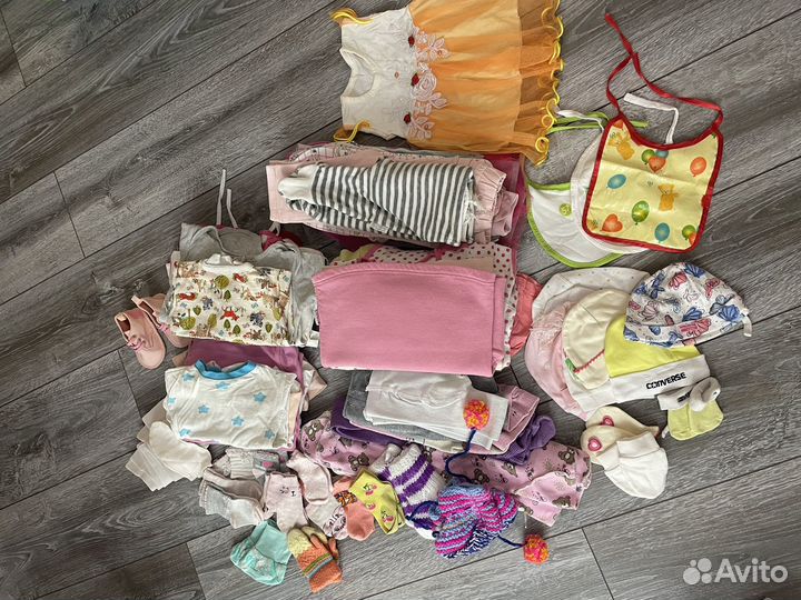 Вещи пакетом для девочки 56-74