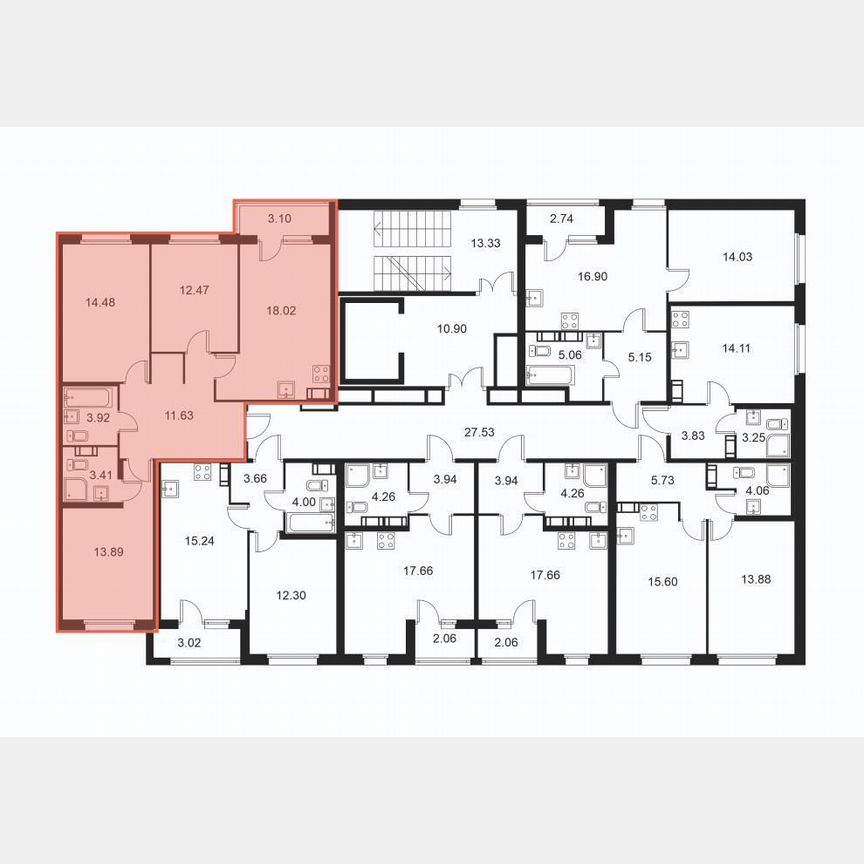 3-к. квартира, 79,4 м², 7/9 эт.