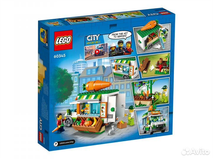 Новый Lego City 60345 Фургон для фермерского рынка