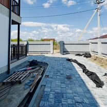 Укладка тротуарной плитки брусчатки, Краснодар