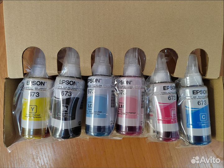 Чернила epson l805 оригинальные 673