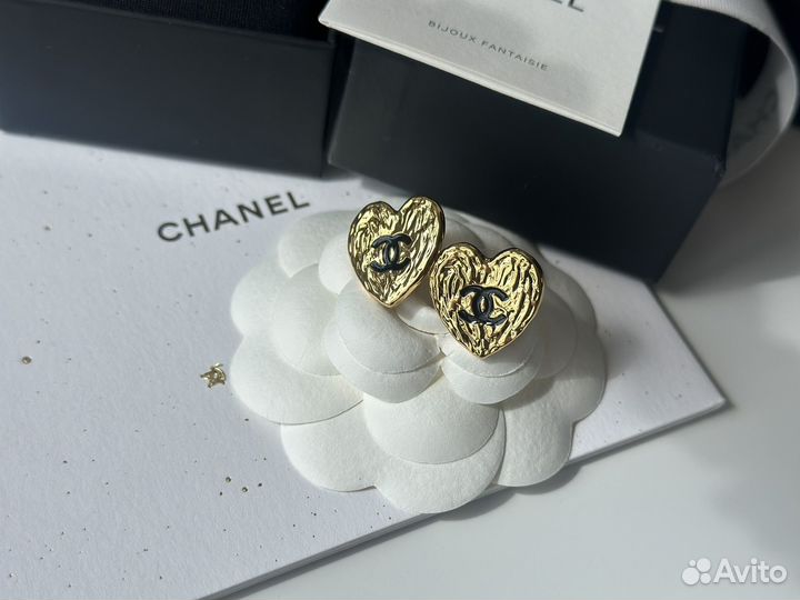 Серьги Chanel оригинал новые комплект бутика