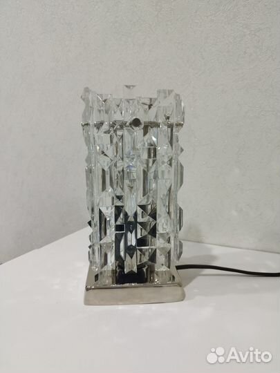 Хрустальная настольная лампа ночник СССР
