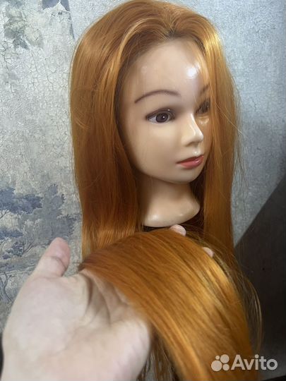 Парик рыжий длинный лейс фронт