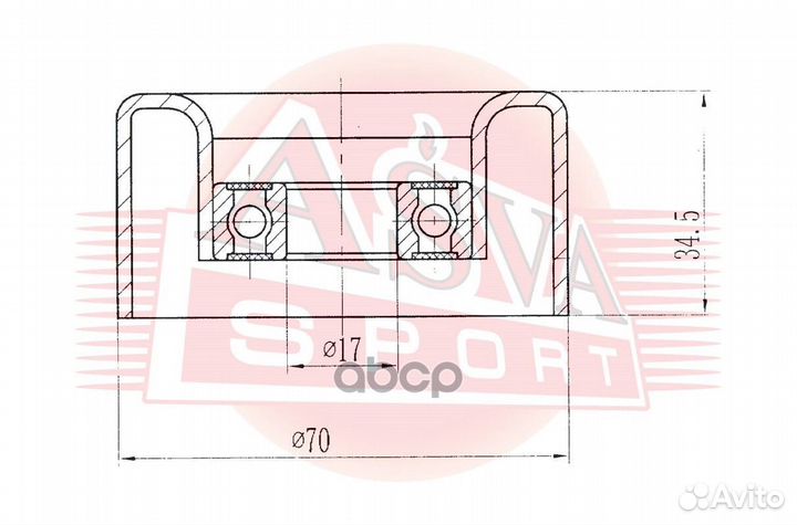 Ролик натяжной nsbp-013 asva