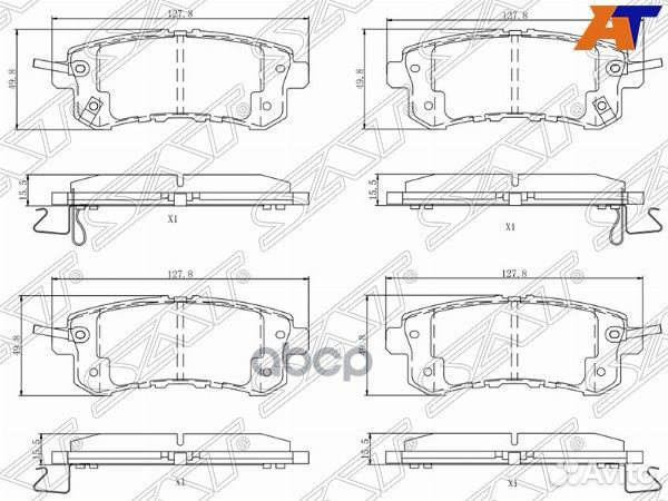 Колодки тормозные зад nissan patrol Y62/ infini