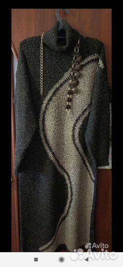 Платье женское теплое 48 50 вязаное