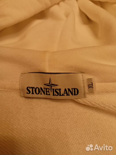 Зип худи stone island белая