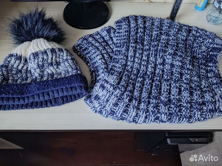 Шапка и снуд (комплект) для девочки 6-9 лет