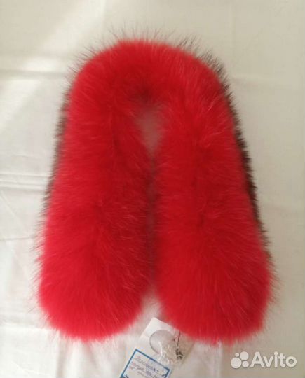 Воротник опушка натуральный мех енота