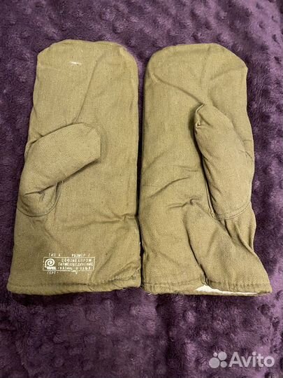 Варежки краги военные СССР на нат меху