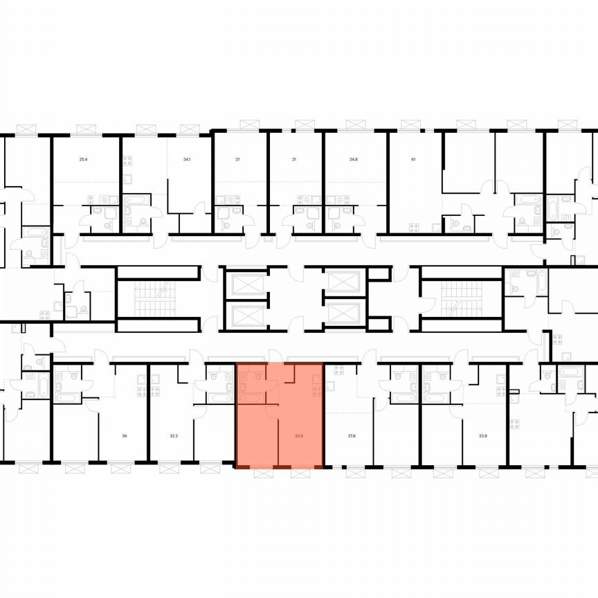 1-к. квартира, 33,9 м², 11/24 эт.