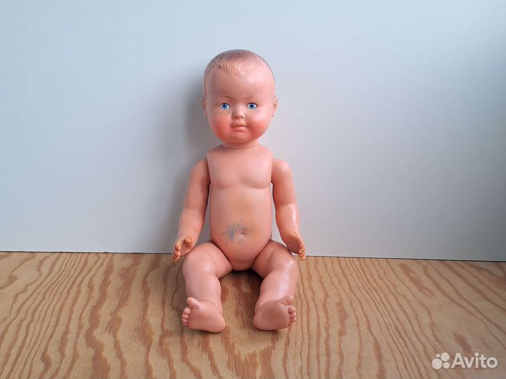 Пупс кукла ГДР винтаж времен СССР 40 см клеймо Ki3