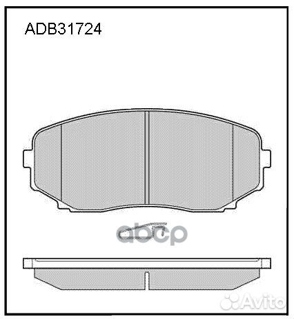 Колодки тормозные дисковые перед ADB31724 A
