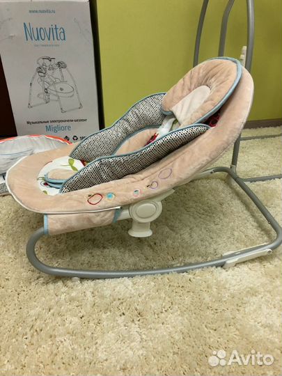 Детские электро качели Nuovita Migliore + шезлонг