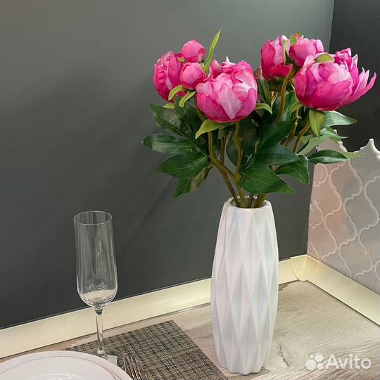 Букет пионов искусственные 5 шт