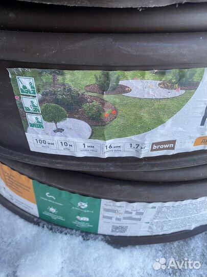 Бордюр садовый канта коричневый