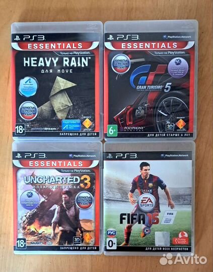Лицензионные игры для ps3 4шт сразу