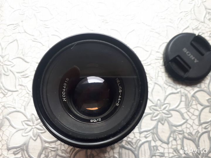 Объектив Гелиос 44-2 зебра,uvфильтр,адаптерM42-nex