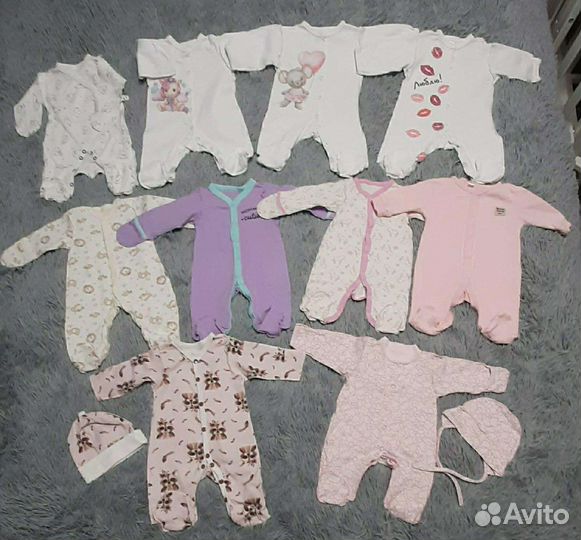 Слипы, комбинезоны для новорожденной