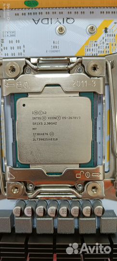 Матплатаx99+Xeon E5-2670V3 12 ядер, 24 потока+16Gb
