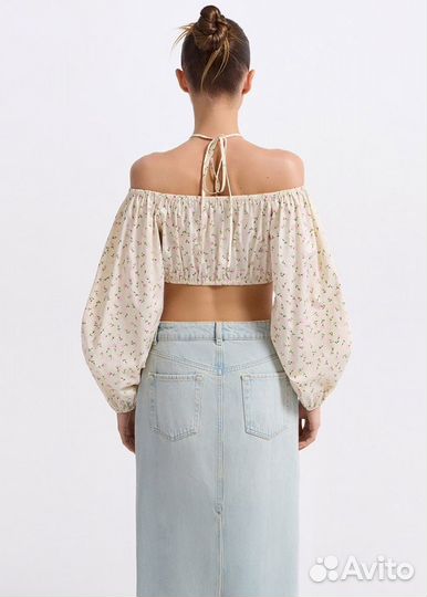 Кроп топ с длинным рукавом