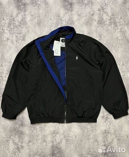 Бомбер-ветровка Polar Skate Co черная оверсайз