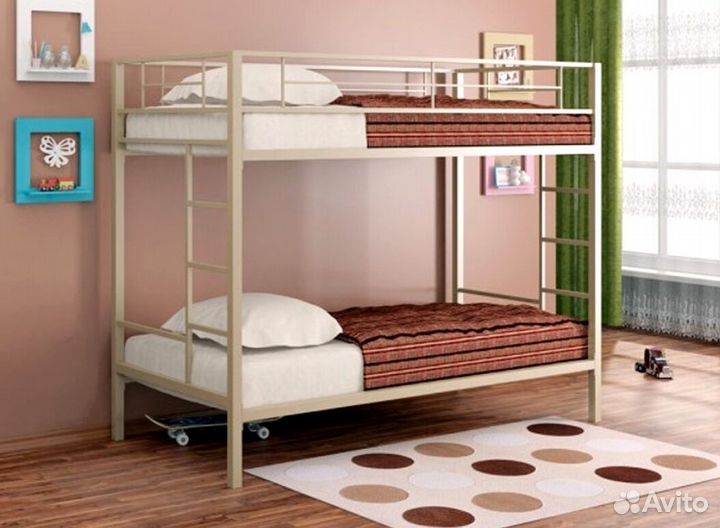 Двухъярусная кровать металлические